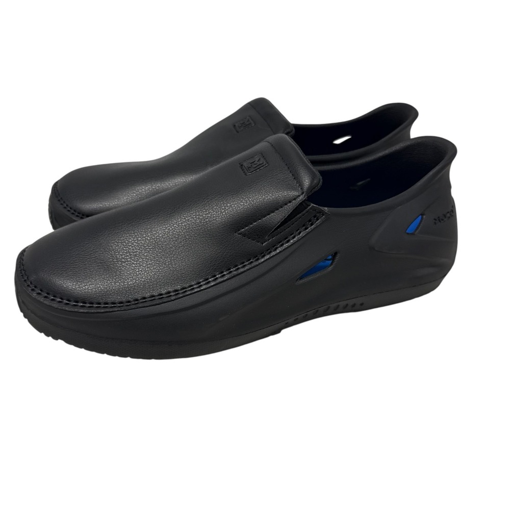 MOZO M22021 Sharkz II Mens 10 Slip Resistant Work Black Shoes For Crews Slip On